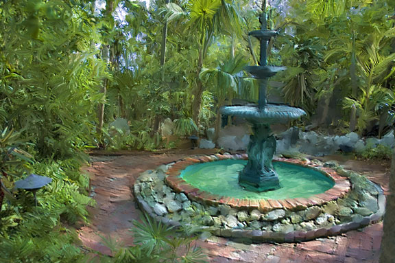 Fountain At The Gardens Hotel Key West David Scott Leibowitz